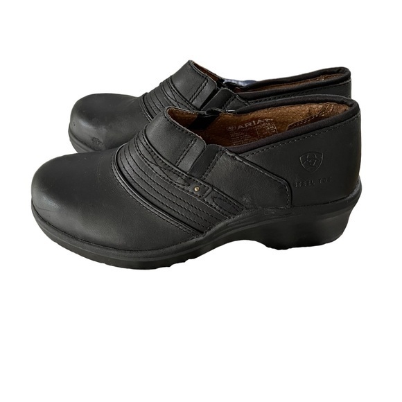 Ariat Women’s Slip Resistant Safety Clogs Shoes Steel Toe Black - Picture 2 of 13